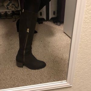 Steve Madden deep brown matte leather boots